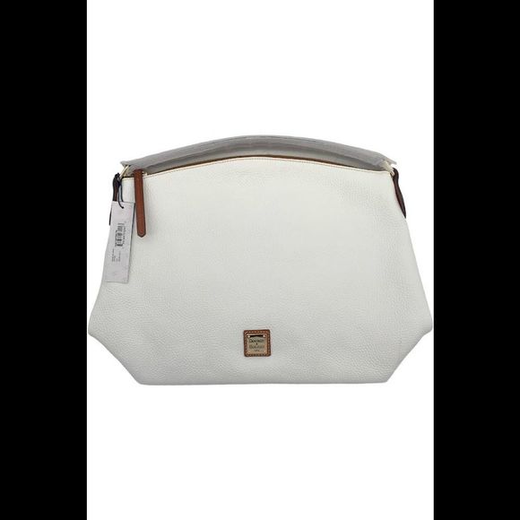 Dooney & Bourke Pebble Leather Large East/West Sac White - Picture 1 of 3